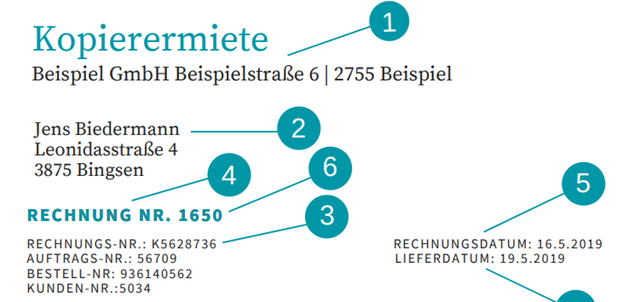 Rechnungsvorlage nach DIN5008